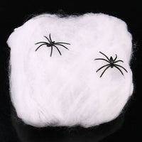 HALLOWEEN STRETCHABLE SPIDER WEB Spooky Decoration with Spiders Party Decor Ghost