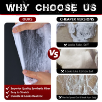 HALLOWEEN STRETCHABLE SPIDER WEB Spooky Decoration with Spiders Party Decor Ghost