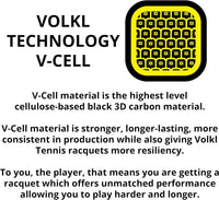 VOLKL V-CELL 10 (300g) Tennis Racquet - Unstrung - 4 3/8