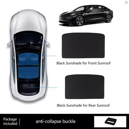 Tesla Model 3 2 Pcs-Only Sunshade Sun Roof