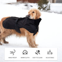 Pet Dog Raincoat Poncho Jacket Windbreaker Waterproof Clothes with Harness Hole-S-Blue