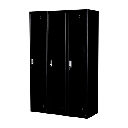 Three-Door Side by Side Office Gym Shed Storage Locker