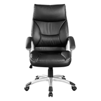 PU Leather Executive Office Chair – Ergonomic Swivel Computer Desk Chair in Black