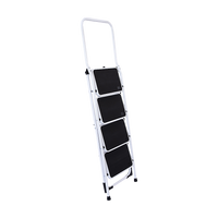 Foldable Non Slip 4 Step Steel Ladder
