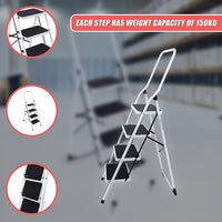 Foldable Non Slip 4 Step Steel Ladder