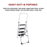 Foldable Non Slip 4 Step Steel Ladder