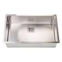 810x505mm Handmade 1.5mm Stainless Steel Undermount / Topmount Kitchen Sink with Square Waste