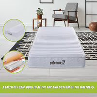 Contour Encased Coil King Single Mattress – Hybrid Support with CertiPUR-US Certified Foam Comfort Layers