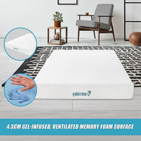Queen 25cm Gel Memory Foam Mattress – Dual-Layered Comfort with CertiPUR-US Certified Foam