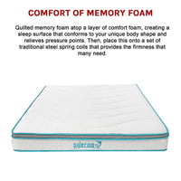 Queen 20cm Hybrid Mattress – Memory Foam and Innerspring Support