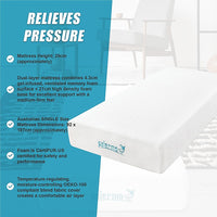 Single 25cm Gel Memory Foam Mattress – Dual-Layered Comfort with CertiPUR-US Certified Foam