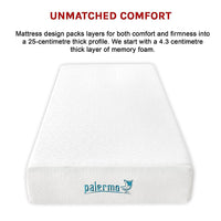 Single 25cm Gel Memory Foam Mattress – Dual-Layered Comfort with CertiPUR-US Certified Foam