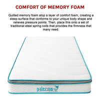 Single 20cm Hybrid Mattress – Memory Foam and Innerspring Support