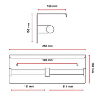 Stainless Steel Double Toilet Paper Holder Towel Roll Tissue Rack Storage Shelf