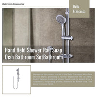 Hand Held Shower Rail Soap Dish Bathroom Set