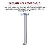 Shower Head Arm Wall Connector Round Bathroom Rainforest ShowerHead