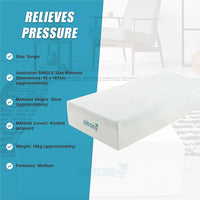 Single 30cm Green Tea Memory Foam Mattress – Cooling Comfort with CertiPUR-US Certified Foam