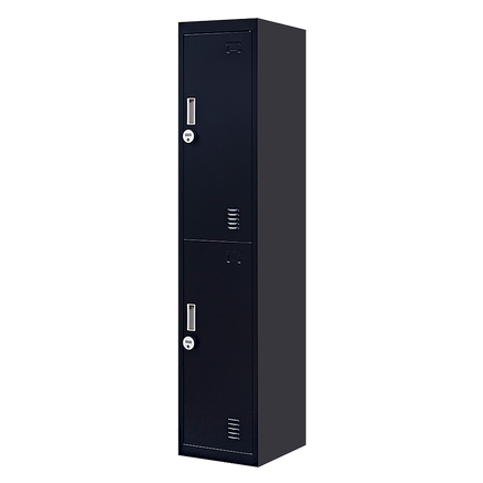 2-Door Vertical Locker for Office Gym Shed School Home Storage