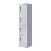 4-Door Vertical Locker for Office Gym Shed School Home Storage