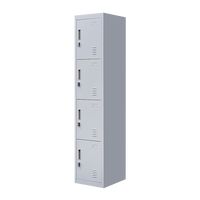 4-Door Vertical Locker for Office Gym Shed School Home Storage