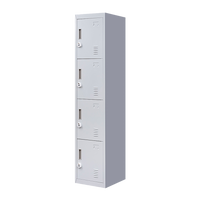 4-Door Vertical Locker for Office Gym Shed School Home Storage