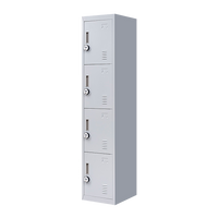4-Door Vertical Locker for Office Gym Shed School Home Storage