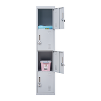 4-Door Vertical Locker for Office Gym Shed School Home Storage