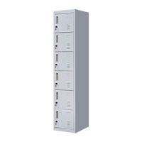 6-Door Locker for Office Gym Shed School Home Storage