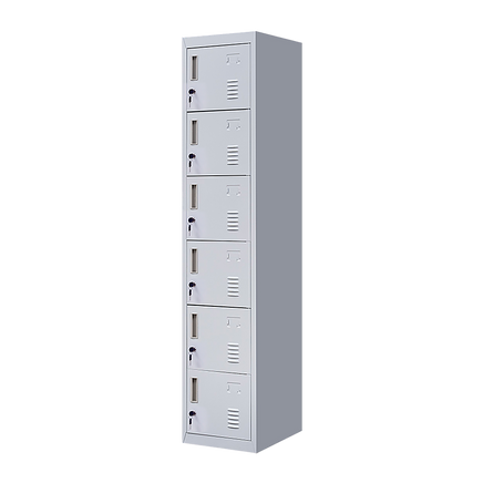 6-Door Locker for Office Gym Shed School Home Storage