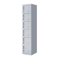 6-Door Locker for Office Gym Shed School Home Storage