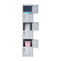 6-Door Locker for Office Gym Shed School Home Storage