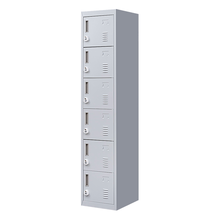6-Door Locker for Office Gym Shed School Home Storage