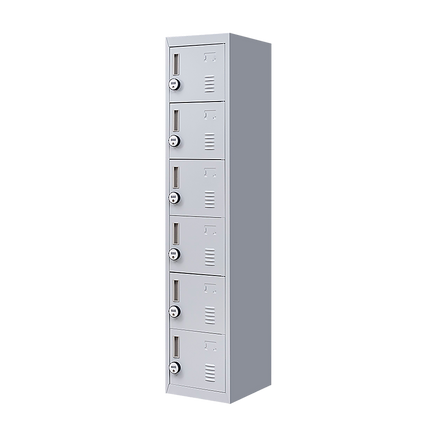 6-Door Locker for Office Gym Shed School Home Storage