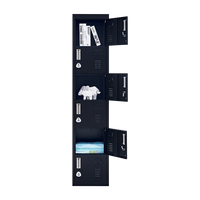 6-Door Locker for Office Gym Shed School Home Storage