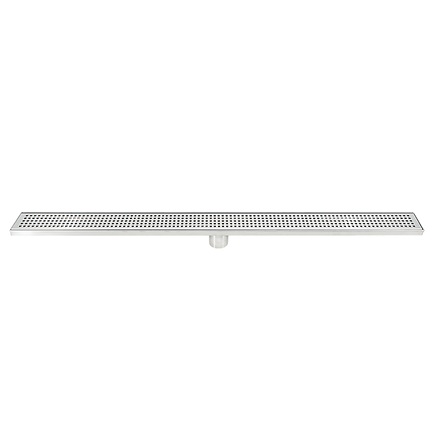1000mm Bathroom Shower Stainless Steel Grate Drain w/Centre outlet Floor Waste Square Pattern