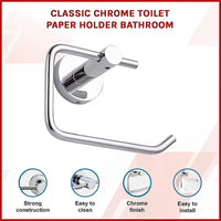Classic Chrome Toilet Paper Holder Bathroom