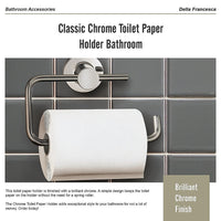 Classic Chrome Toilet Paper Holder Bathroom