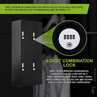 Four-Door Office Gym Shed Storage Locker
