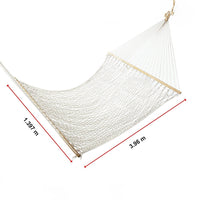 4m Traditional Cotton Rope Hammock with Hanging Hardware