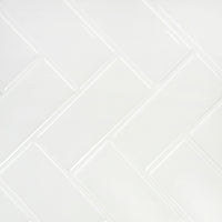 Tiles 3D Peel and Stick Wall Tile Herringbone White 10 Sheets