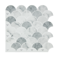 Tiles 3D Peel and Stick Wall Tile Fish Scale Mosaic 10 Sheets