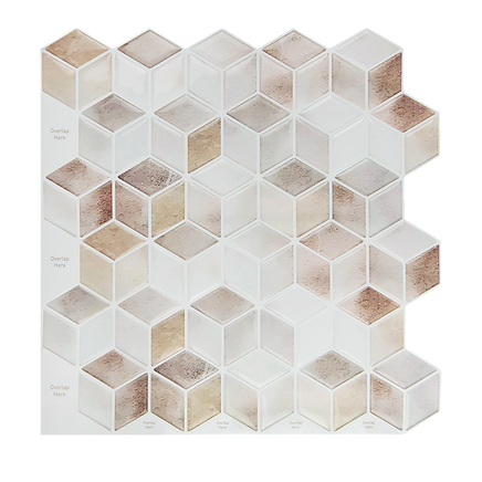 Tiles 3D Peel and Stick Wall Tile Shell Mosaic 10 Sheets