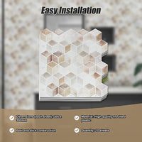 Tiles 3D Peel and Stick Wall Tile Shell Mosaic 10 Sheets