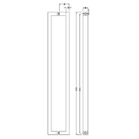 Entrance Door Pull Handle Brushed satin 1800mm