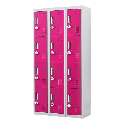 12-Door Locker for Office Gym Shed School Home Storage - 3-Digit Combination Lock
