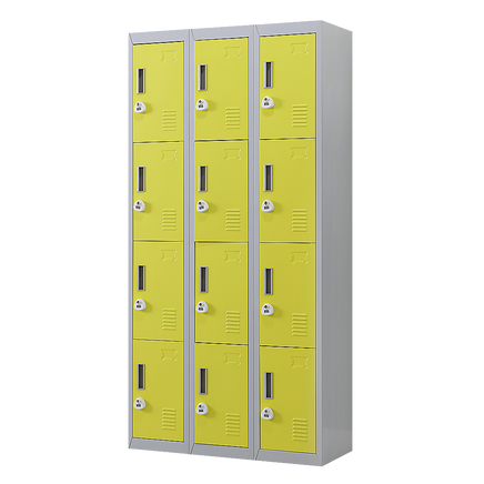 12-Door Locker for Office Gym Shed School Home Storage - 3-Digit Combination Lock