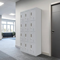 12-Door Locker for Office Gym Shed School Home Storage - 3-Digit Combination Lock