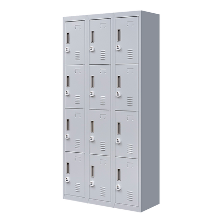 12-Door Locker for Office Gym Shed School Home Storage - 3-Digit Combination Lock