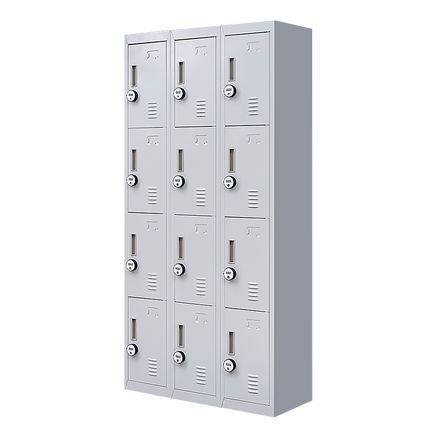 12-Door Locker for Office Gym Shed School Home Storage - 4-Digit Combination Lock