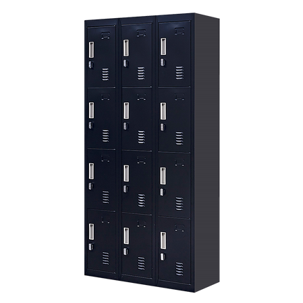 12-Door Locker for Office Gym Shed School Home Storage - Padlock-operated